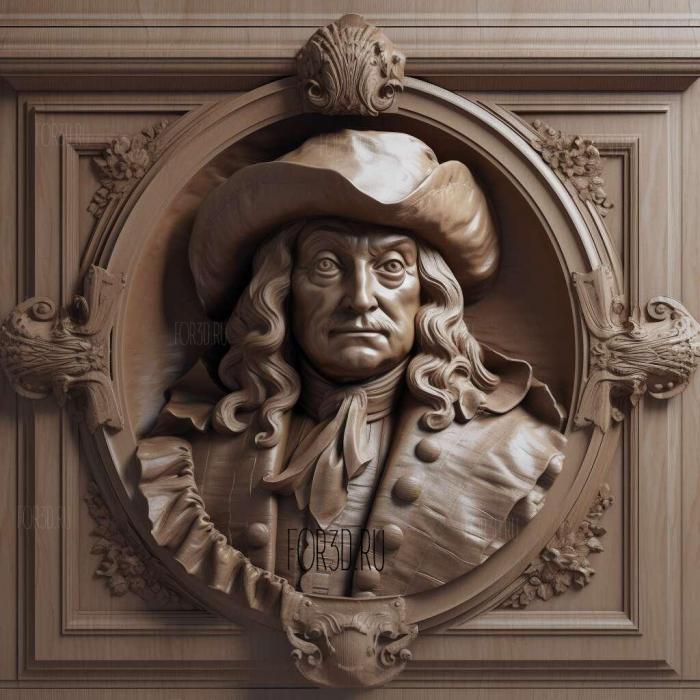 Sir Hans Sloane 3 stl model for CNC